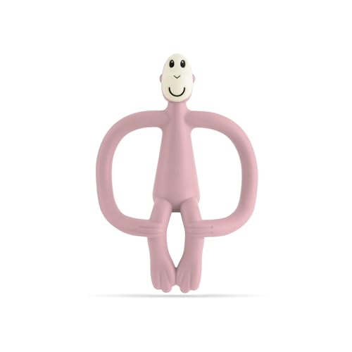 Matchstick Monkey, Original Teether & Gel Applicator, Antimicrobial Silicone Teething Toys for Baby, Easy to Grip, BPA Free, 3 Months Old+, 10.5 cm, Green Monkey
