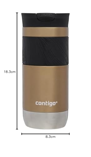 Contigo Byron Snapseal Travel Mug | Stainless Steel Thermal Mug | Vacuum Flask | Leakproof Tumbler | Coffee to Go Mug with BPA Free Easy-Clean Lid