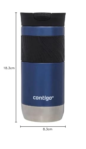 Contigo Byron Snapseal Travel Mug | Stainless Steel Thermal Mug | Vacuum Flask | Leakproof Tumbler | Coffee to Go Mug with BPA Free Easy-Clean Lid