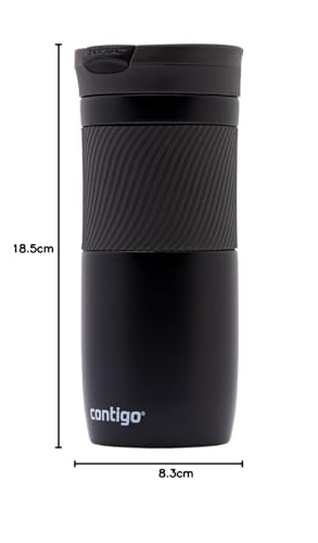 Contigo Byron Snapseal Travel Mug | Stainless Steel Thermal Mug | Vacuum Flask | Leakproof Tumbler | Coffee to Go Mug with BPA Free Easy-Clean Lid