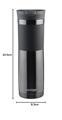 Contigo Byron Snapseal Travel Mug | Stainless Steel Thermal Mug | Vacuum Flask | Leakproof Tumbler | Coffee to Go Mug with BPA Free Easy-Clean Lid
