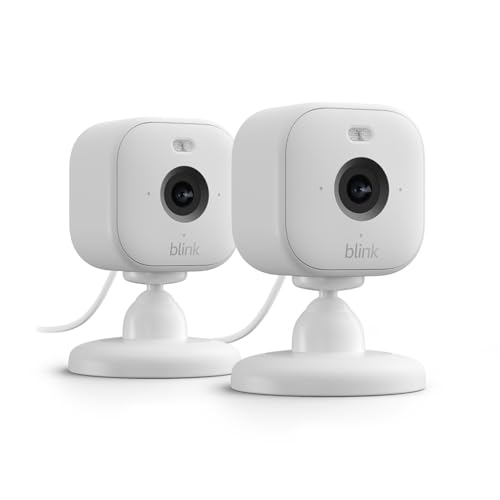 New Blink Mini 2 – Plug-in smart security camera, HD night view in colour, built-in spotlight, two-way audio, motion detection, works with Alexa (Black)