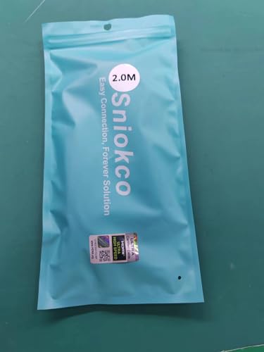 Sniokco 10K 8K HDMI 2.1 Cable 2M, Certified 48Gbps Ultra High Speed HDMI® Cable 0.01ms 4K 240Hz 165Hz 120Hz 8K 60Hz eARC Netflix HDCP 2.3 2.2 DTS:X HDR10+ TV Monitor Projector Roku Sky-Q PS5 X-box