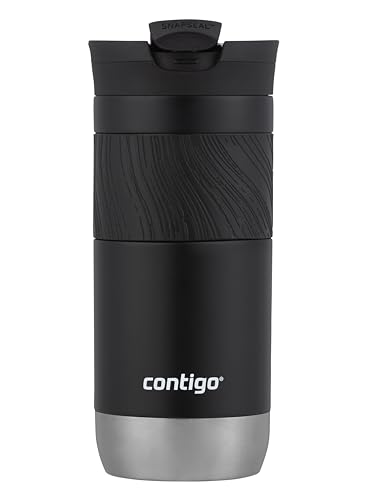 Contigo Byron Snapseal Travel Mug | Stainless Steel Thermal Mug | Vacuum Flask | Leakproof Tumbler | Coffee to Go Mug with BPA Free Easy-Clean Lid
