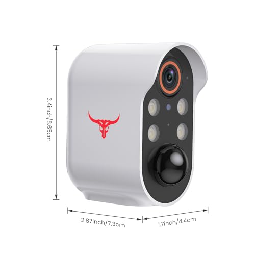Aiwit 1080p Wireless Security Camera, Indoor/Outdoor Surveillance Bullet Cam, Live View, AI Human Detection, Night Vision, 2-Way Audio, IP65 Waterproof, Cloud Storage