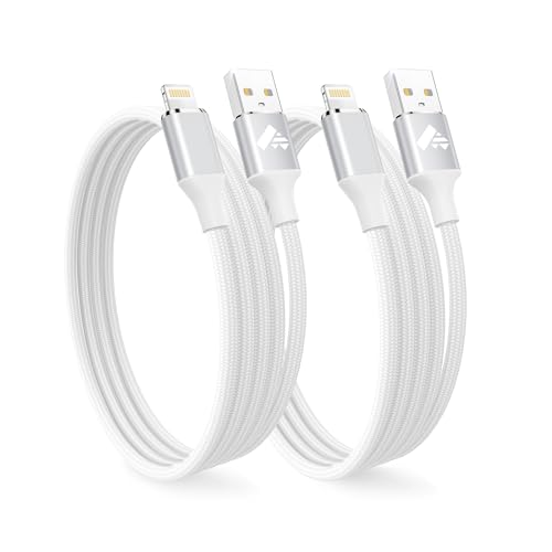 Aioneus iPhone Charger Cable 2M, MFi Certified Lightning Fast Charging Cable Lead Nylon Lightning to USB Cable for iPhone 14 13 12 11 Pro Max XS XR X 8 7 6 Plus 5 SE