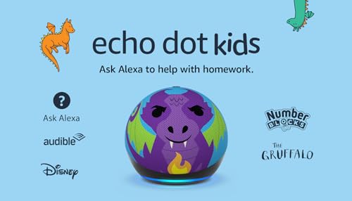 Echo Dot Kids | Wi-Fi and Bluetooth smart speaker with Alexa