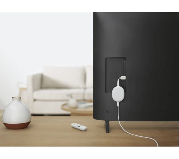 Chromecast with Google TV (4K) Snow – Stream Netflix, NOWTV & More in 4K HDR with Voice Search