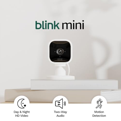Blink Mini | Indoor plug-in pet security camera, 1080p HD day and night video, motion detection, two-way audio, easy setup, Alexa enabled — 1 camera