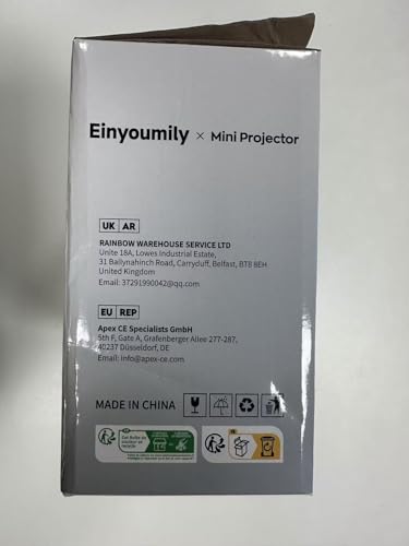 Mini Projector Portable 20000 Lux Projector 4K Supported 180° Rotation & Auto Keystone, Outdoor Compatible with TV Stick/Windows/iOS/Android/HDMI/USB (1080P)