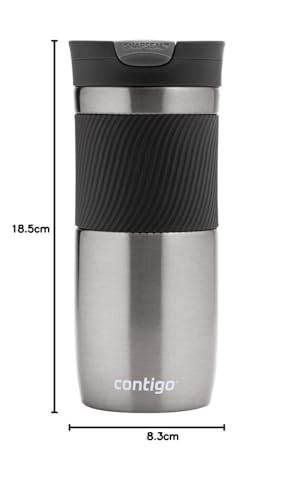 Contigo Byron Snapseal Travel Mug | Stainless Steel Thermal Mug | Vacuum Flask | Leakproof Tumbler | Coffee to Go Mug with BPA Free Easy-Clean Lid