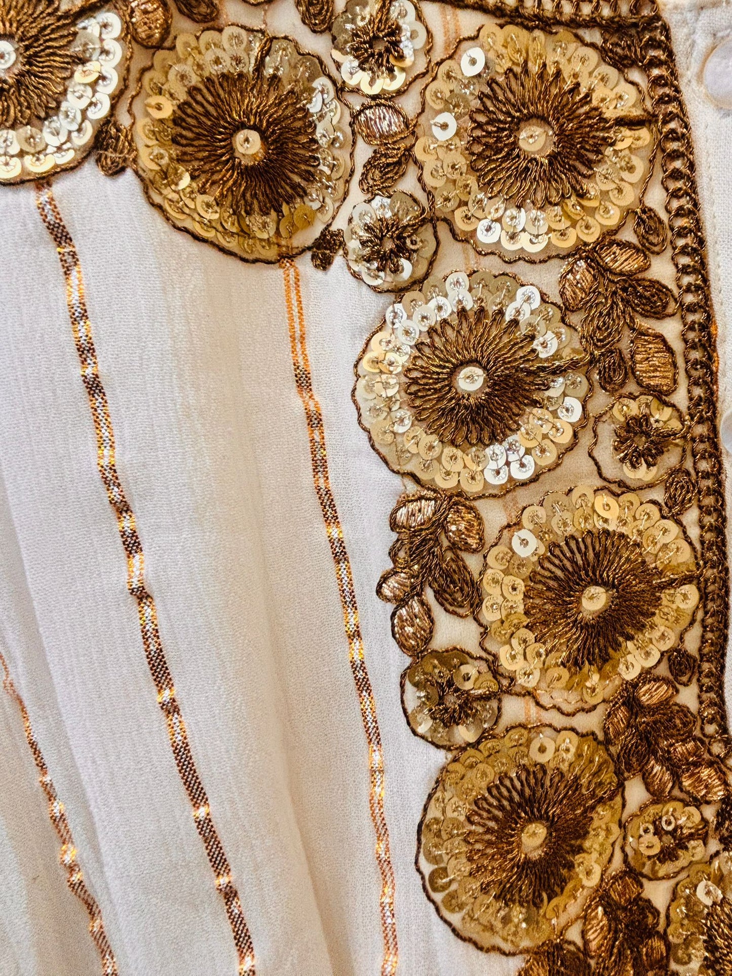 Cornsilk White Cotton Long Dress – Bust 44” | Length 50” | Elastic Waist | Long Dress