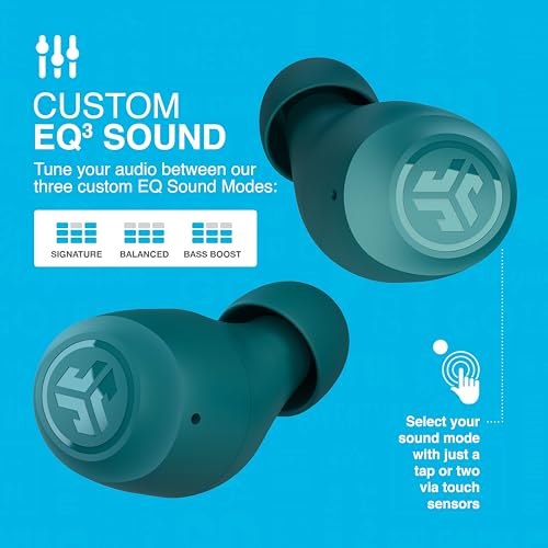 JLab Go Air Pop+ True Wireless Earbuds – Bluetooth Earphones with 35H Playtime, USB-C Charging Case, EQ3 Sound & Multipoint, Black