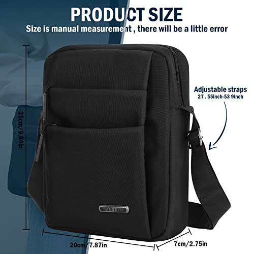 Messenger Bag Shoulder Crossbody Bags Men's Small Side Casual Handbag Waterproof Anti Theft Lightweight and Multiple Pockets for Men Women Outdoor Daily Use