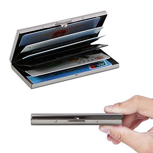 Vicloon Metal Card Holder Wallet,Ultra Thin Stainless Steel Metal Wallets RFID Blocking Credit Card Wallet Holder for Men & Women,Best Card Protector
