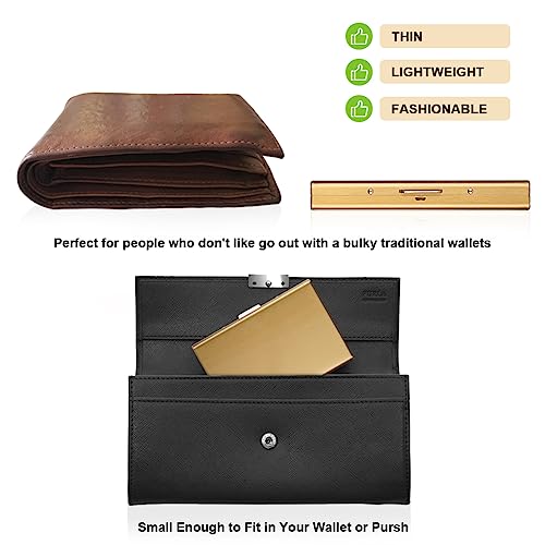 Vicloon Metal Card Holder Wallet,Ultra Thin Stainless Steel Metal Wallets RFID Blocking Credit Card Wallet Holder for Men & Women,Best Card Protector