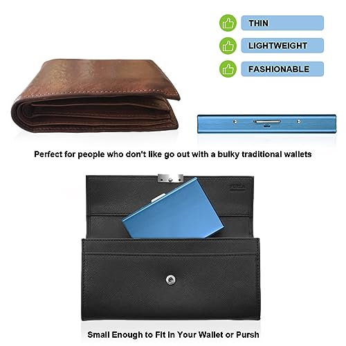 Vicloon Metal Card Holder Wallet,Ultra Thin Stainless Steel Metal Wallets RFID Blocking Credit Card Wallet Holder for Men & Women,Best Card Protector