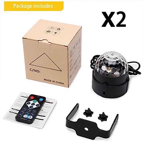 Disco Lights, SEBRUANC Mini Disco Ball LED Party Lamp Music Controlled Disco DJ 360° Rotating Ball Lights 3W RGB Stage Lights with Remote Control for Home Parties