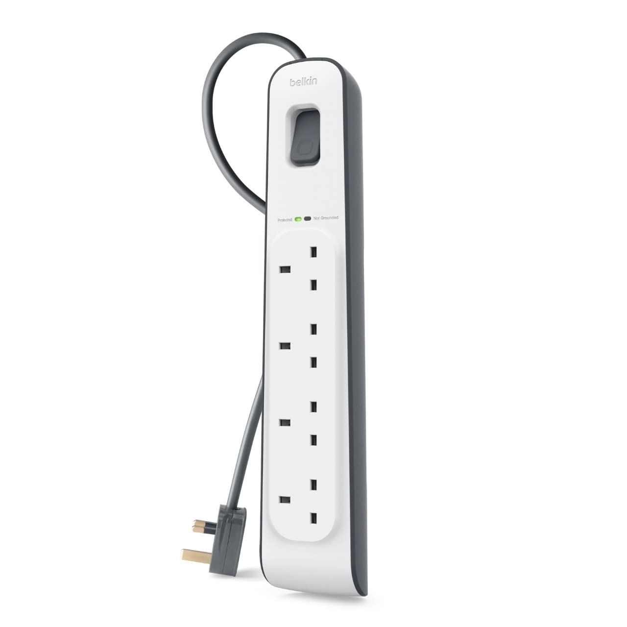 Belkin Surge Protected Extension Lead – 8 Sockets + 2 USB Ports (2.4A), 2m Cable