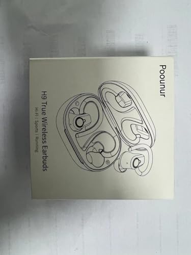 Wireless Earbuds, 2023 Earphones Bluetooth 5.3 Headphones Wireless, Earbuds with Earhooks,Waterproof Stereo Headphones Sport, Dual LED Display, Black