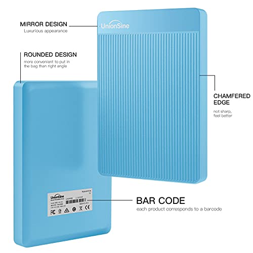 UnionSine External Hard Drive 500GB Ultra Slim Portable USB 3.0 HDD StorageCompatible for PC,Mac, Laptop, Xbox, Xbox one