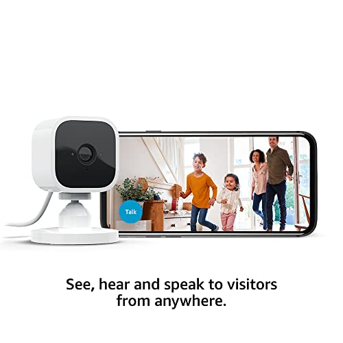 Blink Mini | Indoor plug-in pet security camera, 1080p HD day and night video, motion detection, two-way audio, easy setup, Alexa enabled — 1 camera