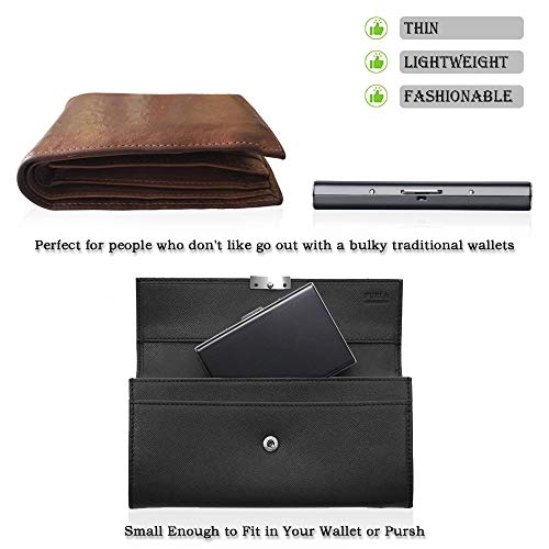 Vicloon Metal Card Holder Wallet,Ultra Thin Stainless Steel Metal Wallets RFID Blocking Credit Card Wallet Holder for Men & Women,Best Card Protector