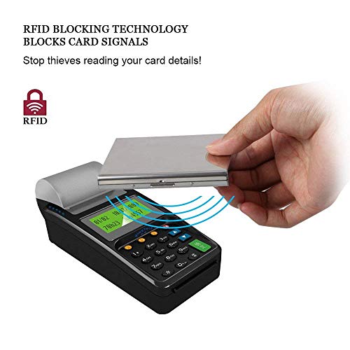 Vicloon Metal Card Holder Wallet,Ultra Thin Stainless Steel Metal Wallets RFID Blocking Credit Card Wallet Holder for Men & Women,Best Card Protector