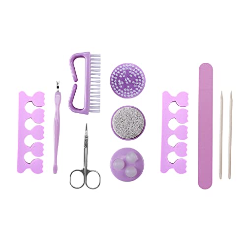 Sensio Spa Pedicure Foot Massager Bath – Heat, Bubbles & 9 Massage Accessories for Ultimate Home Foot Therapy, White & Purple