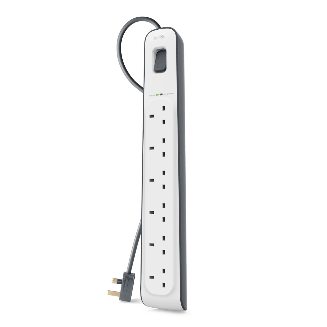 Belkin Surge Protected Extension Lead – 8 Sockets + 2 USB Ports (2.4A), 2m Cable