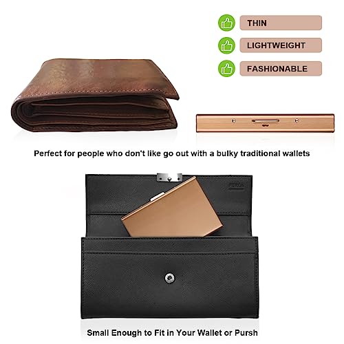 Vicloon Metal Card Holder Wallet,Ultra Thin Stainless Steel Metal Wallets RFID Blocking Credit Card Wallet Holder for Men & Women,Best Card Protector