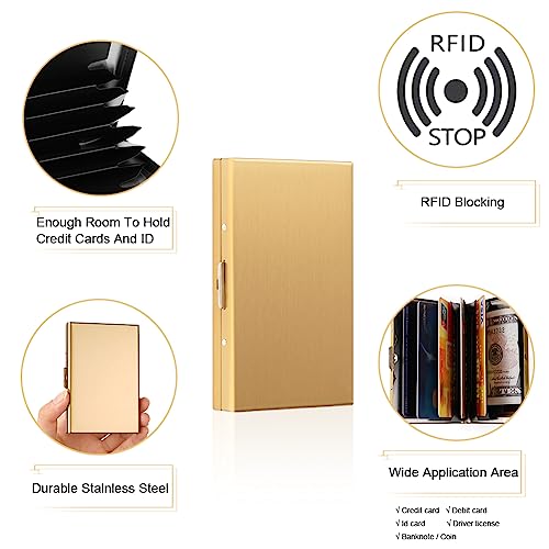 Vicloon Metal Card Holder Wallet,Ultra Thin Stainless Steel Metal Wallets RFID Blocking Credit Card Wallet Holder for Men & Women,Best Card Protector