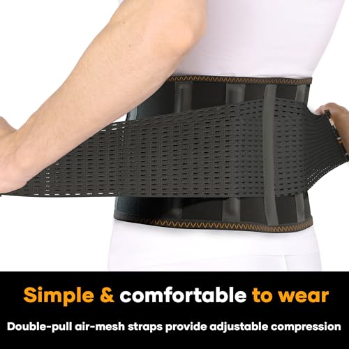 MEDiBrace Back Support Belt Back Brace for Lower Lumbar Pain Relief for Men and Women - Medical Grade Orthopaedic Waist Compression for Sciatica Nerve, Scoliosis