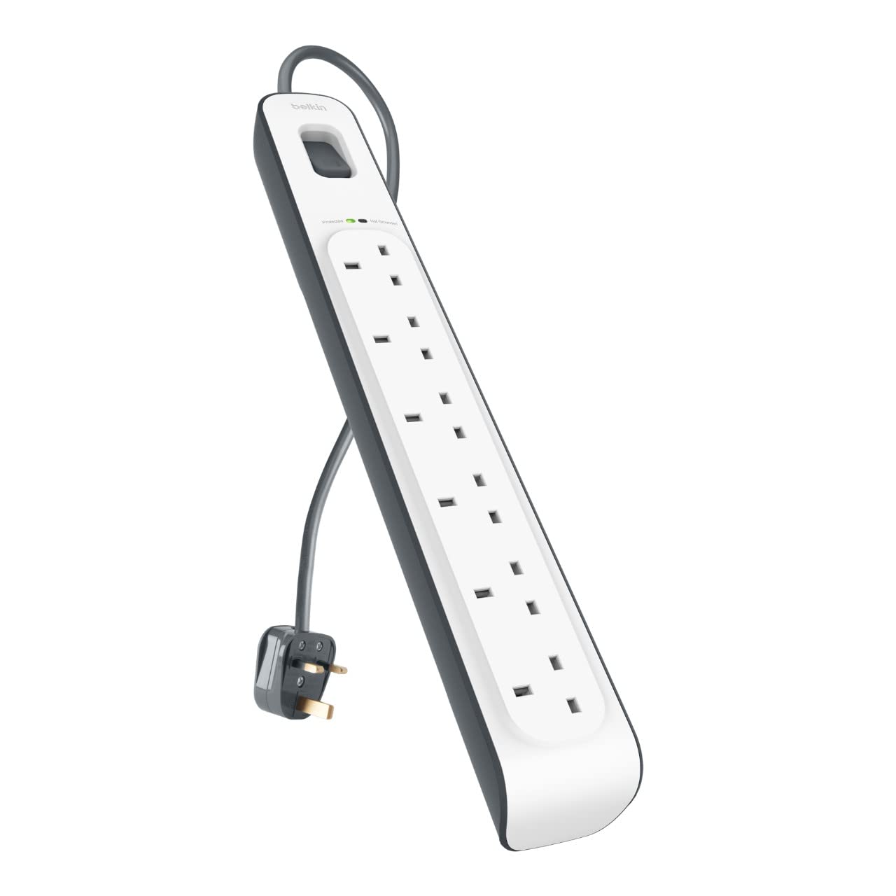 Belkin Surge Protected Extension Lead – 8 Sockets + 2 USB Ports (2.4A), 2m Cable