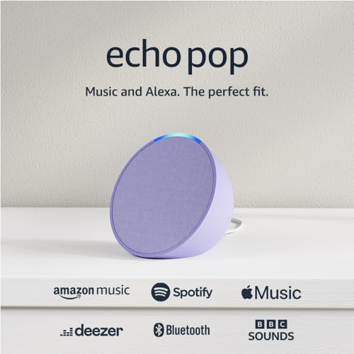 Echo Pop | Full sound compact Wi-Fi and Bluetooth smart speaker with Alexa | Lavender Bloom
