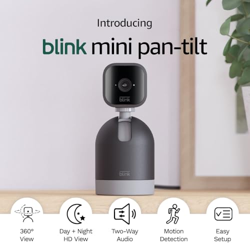Blink Mini | Indoor plug-in pet security camera, 1080p HD day and night video, motion detection, two-way audio, easy setup, Alexa enabled — 1 camera
