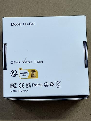 New bee Bluetooth Headsets with Dual Mic V5.0 Handsfree Bluetooth Earpiece with 25 Hrs Talking Time Mic Mute Two Device Connection for iPhone, Android and Laptop