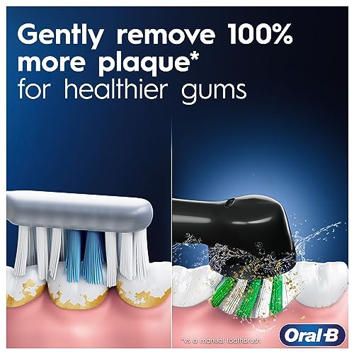 Oral-B Pro Electric Toothbrush For Adults, 1 Cross Action Toothbrush Head & Travel Case, 3 Modes with Teeth Whitening, 2 Pin EU Plug, Black, Oral B