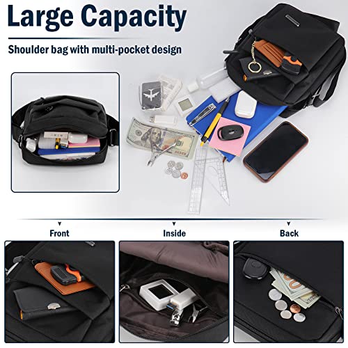 Messenger Bag Shoulder Crossbody Bags Men's Small Side Casual Handbag Waterproof Anti Theft Lightweight and Multiple Pockets for Men Women Outdoor Daily Use