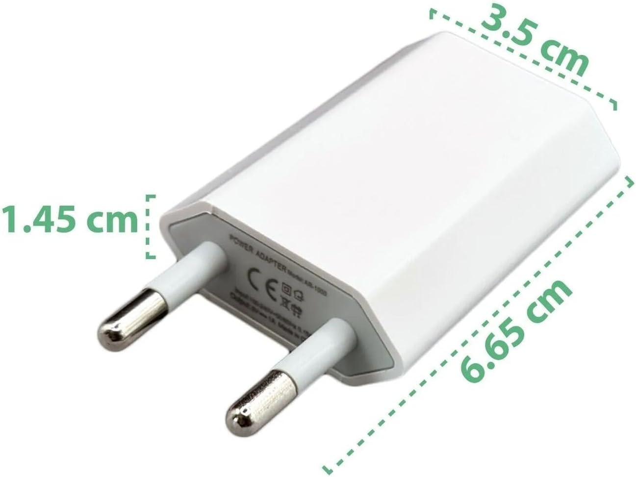 AYMBH 2 Pin to USB Plug Travel Adapter Charger Universal Power Converter for Asia & Europe Wall Adapter with USB Port for Phones, Tablets, Shavers & Toothbrushes Compact & Lightweight 100-240V Input