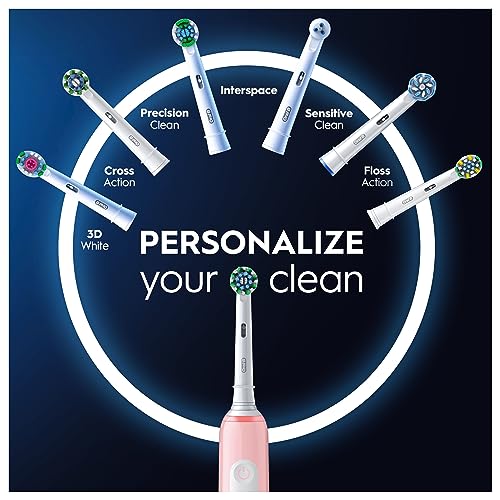 Oral-B Pro Electric Toothbrush For Adults, 1 Cross Action Toothbrush Head & Travel Case, 3 Modes with Teeth Whitening, 2 Pin EU Plug, Black, Oral B