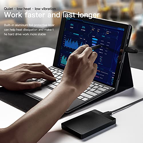UnionSine External Hard Drive 500GB Ultra Slim Portable USB 3.0 HDD StorageCompatible for PC,Mac, Laptop, Xbox, Xbox one
