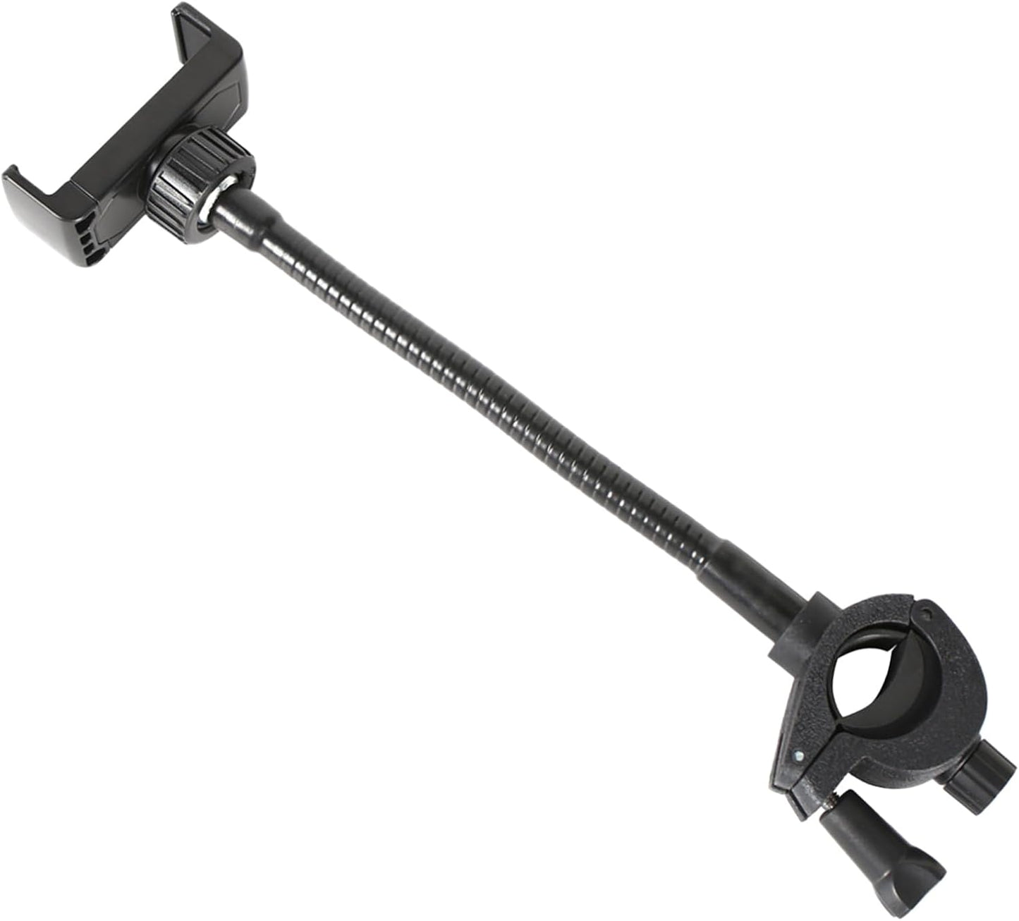 Flexible Phone Holder for Microphone Stand – Adjustable Gooseneck Arm Mount Compatible with Smartphones for Studio, Drum, Music Performances