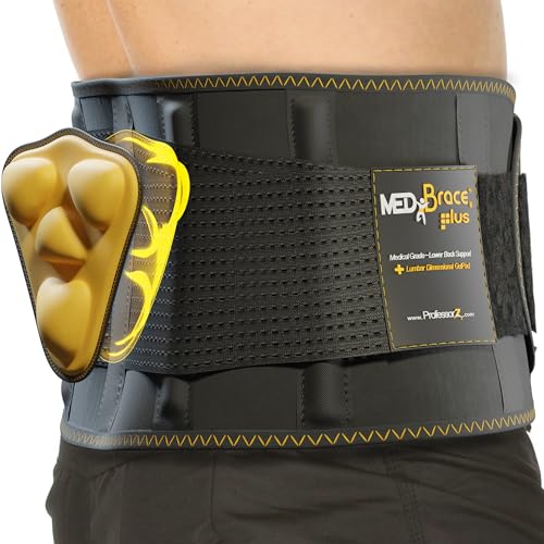 MEDiBrace Back Support Belt Back Brace for Lower Lumbar Pain Relief for Men and Women - Medical Grade Orthopaedic Waist Compression for Sciatica Nerve, Scoliosis