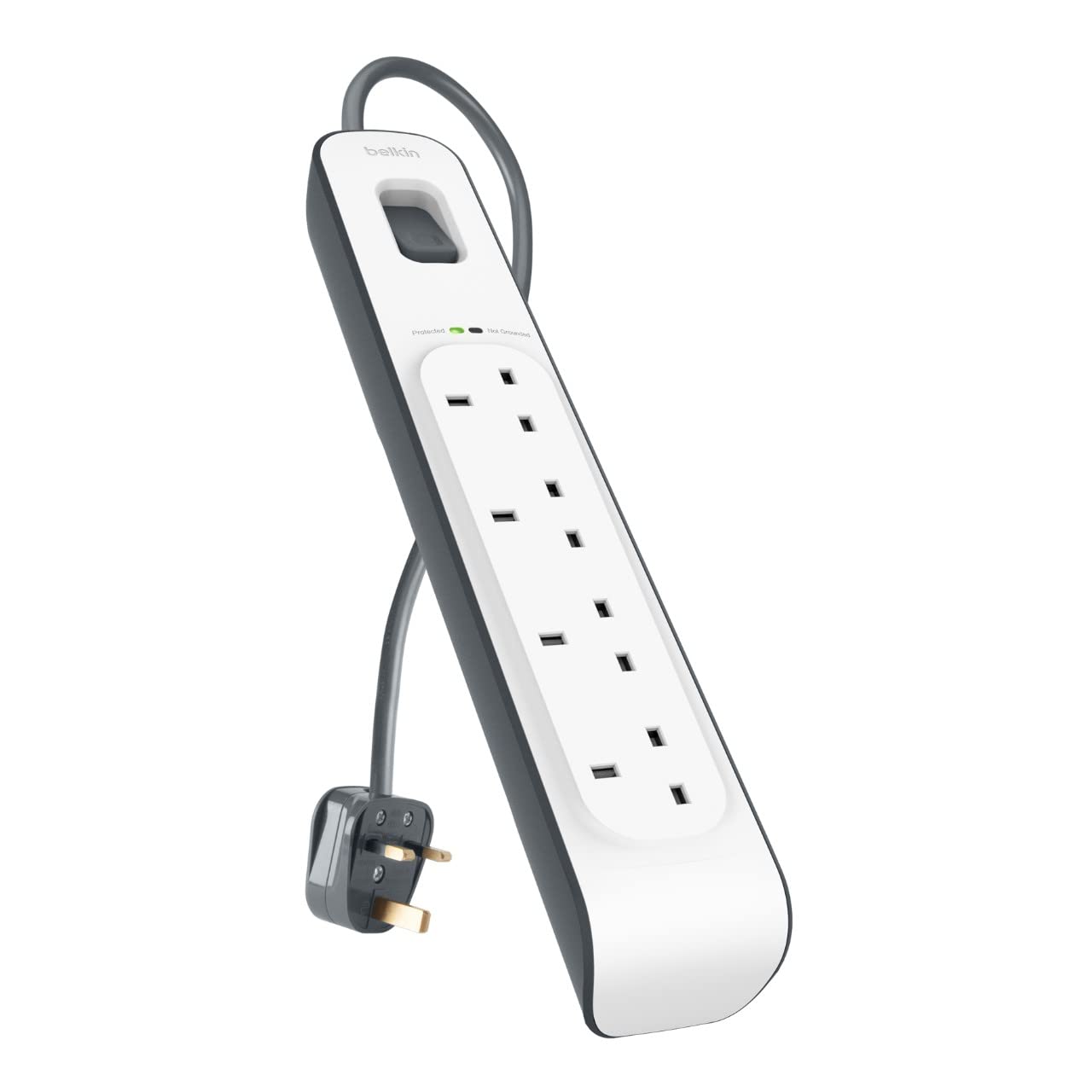 Belkin Surge Protected Extension Lead – 8 Sockets + 2 USB Ports (2.4A), 2m Cable