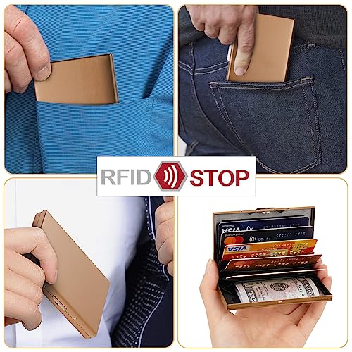 Vicloon Metal Card Holder Wallet,Ultra Thin Stainless Steel Metal Wallets RFID Blocking Credit Card Wallet Holder for Men & Women,Best Card Protector