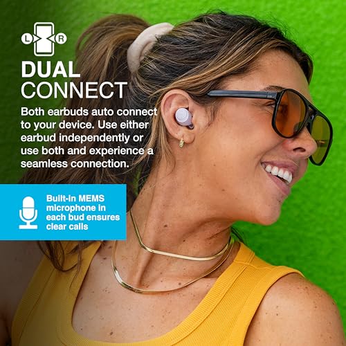 JLab Go Air Pop+ True Wireless Earbuds – Bluetooth Earphones with 35H Playtime, USB-C Charging Case, EQ3 Sound & Multipoint, Black
