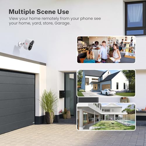 Aiwit 1080p Wireless Security Camera, Indoor/Outdoor Surveillance Bullet Cam, Live View, AI Human Detection, Night Vision, 2-Way Audio, IP65 Waterproof, Cloud Storage