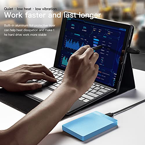 UnionSine External Hard Drive 500GB Ultra Slim Portable USB 3.0 HDD StorageCompatible for PC,Mac, Laptop, Xbox, Xbox one