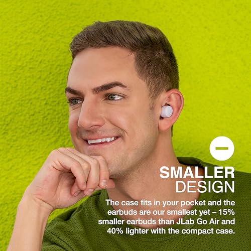 JLab Go Air Pop+ True Wireless Earbuds – Bluetooth Earphones with 35H Playtime, USB-C Charging Case, EQ3 Sound & Multipoint, Black